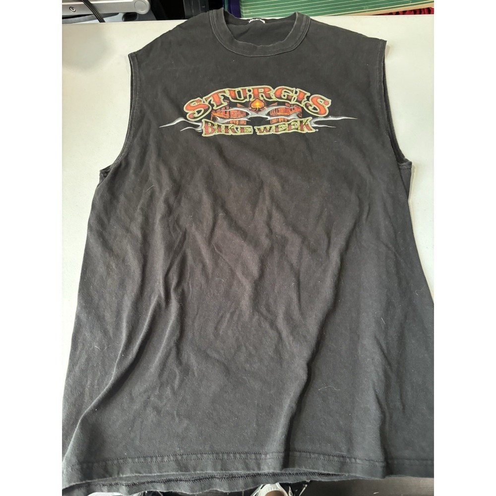 VTG 2005 South Dakota Sturgis Bike Week Sleeveless Black Men's L